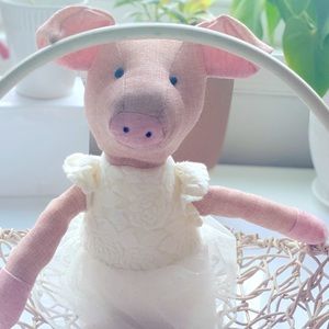 Ballerina Plush Pig
